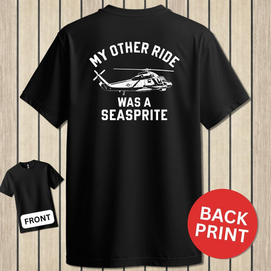 NavyHumor Classic Cotton T-shirt Black / S My Other Ride Was A Seasprite