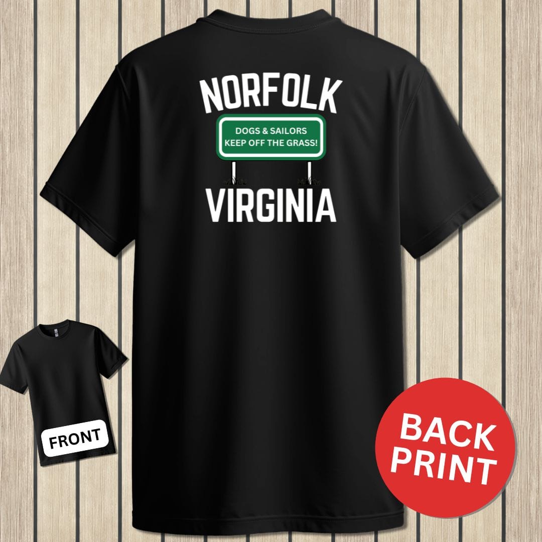 NavyHumor Classic Cotton T-shirt Black / S Norfolk, Virginia