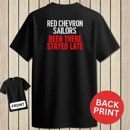 NavyHumor Classic Cotton T-shirt Black / S Red Chevron Sailors