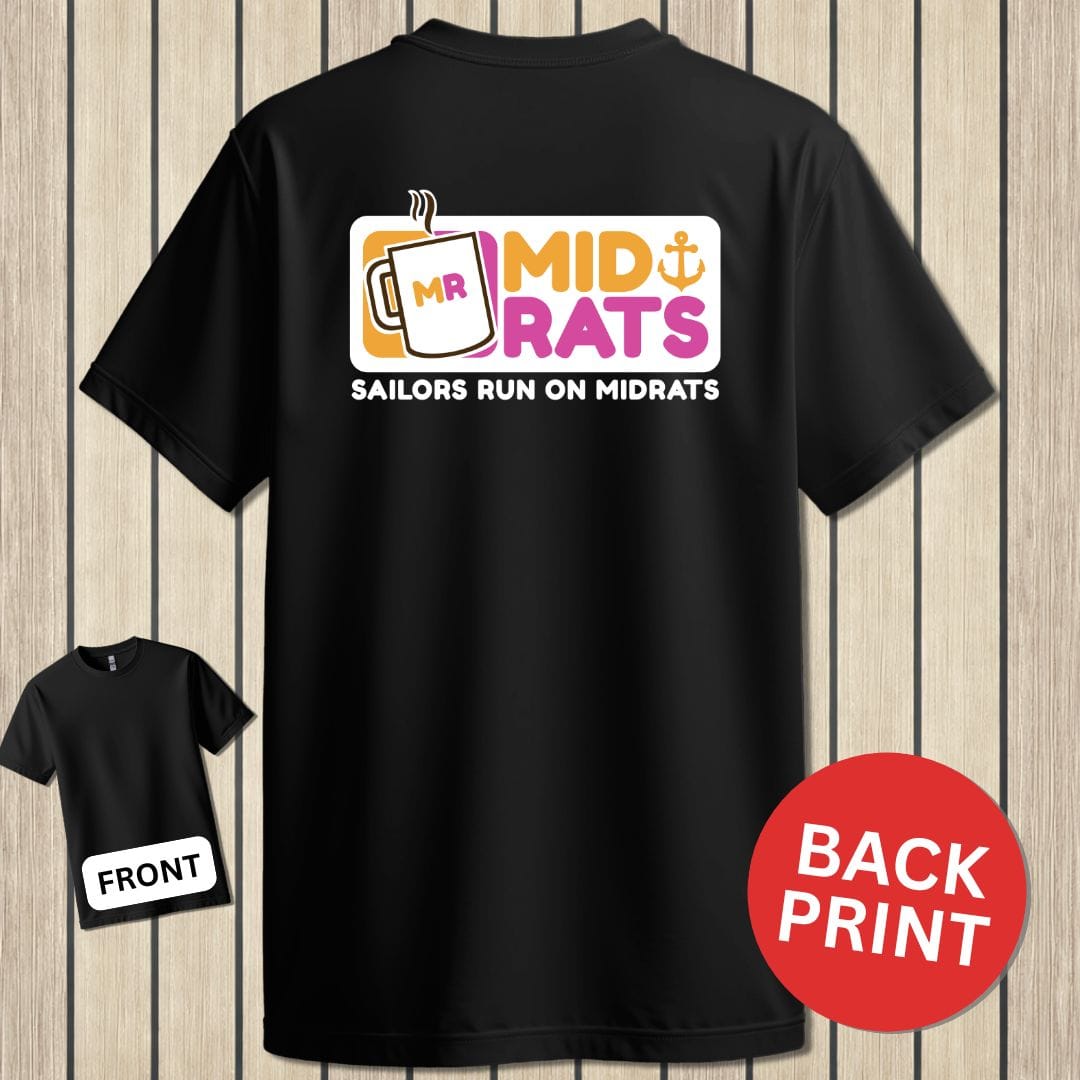 NavyHumor Classic Cotton T-shirt Black / S Sailors Run On Midrats