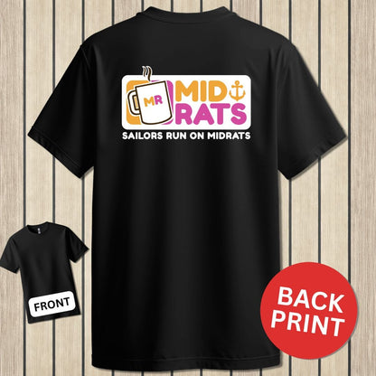 NavyHumor Classic Cotton T-shirt Black / S Sailors Run On Midrats