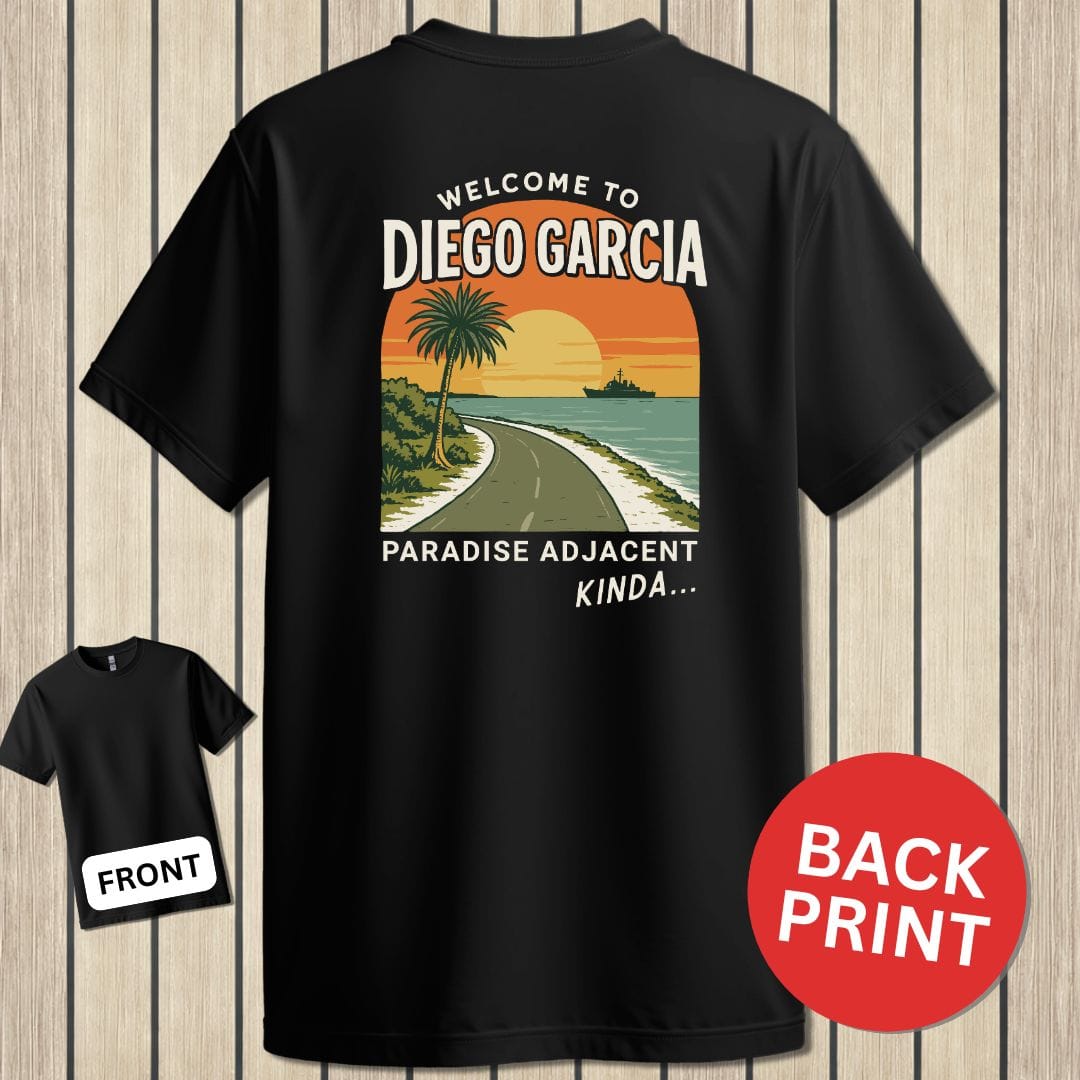 NavyHumor Classic Cotton T-shirt Black / S Welcome To Diego Garcia