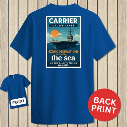 NavyHumor Classic Cotton T-shirt Blue / S Carrier Cruise Lines