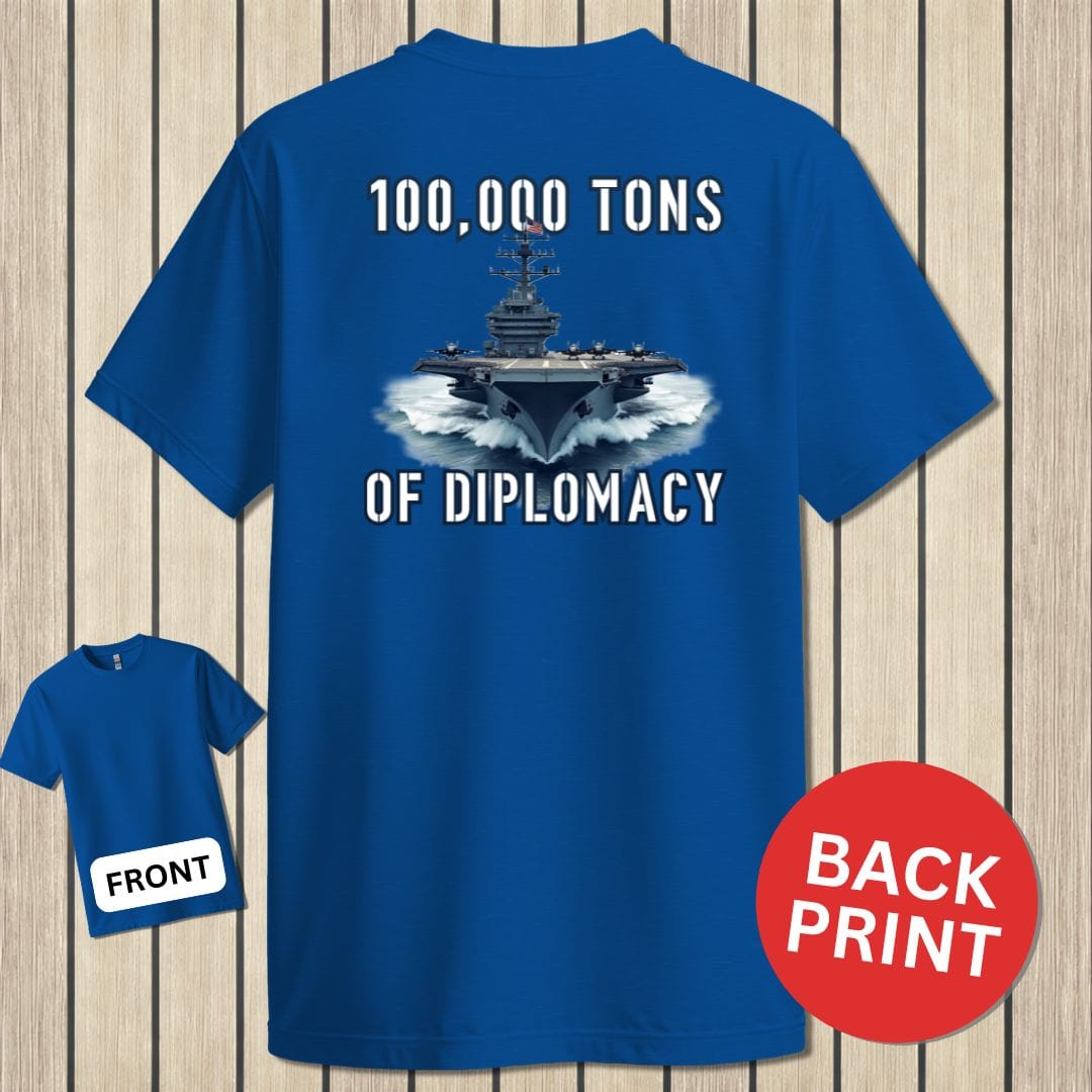 NavyHumor Classic Cotton T-shirt Blue / S Carrier Diplomacy