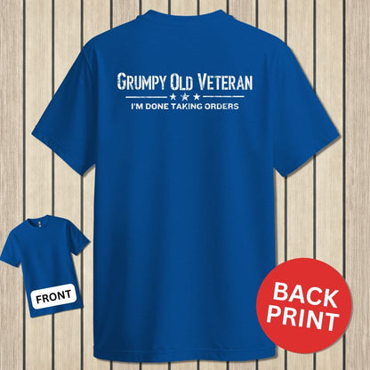 NavyHumor Classic Cotton T-shirt Blue / S Grumpy Old Veteran