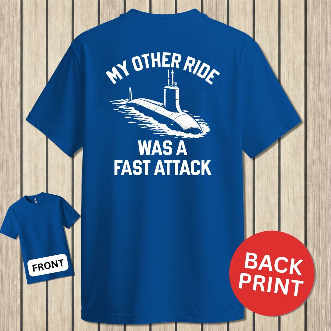 NavyHumor Classic Cotton T-shirt Blue / S My Other Ride - Fast Attack