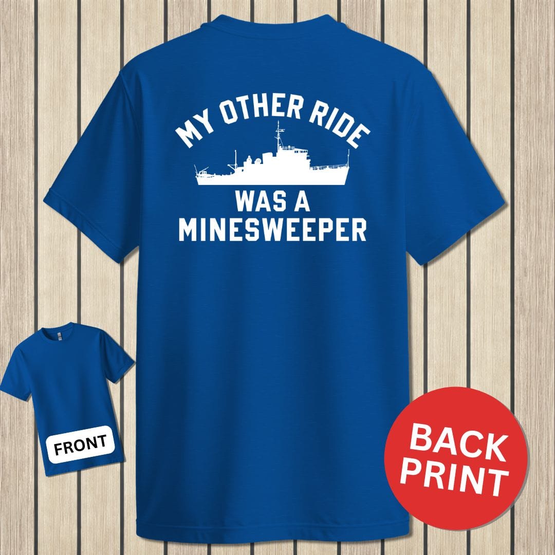 NavyHumor Classic Cotton T-shirt Blue / S My Other Ride - MInesweeper