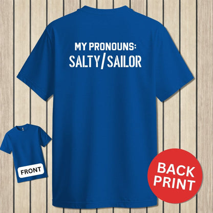 NavyHumor Classic Cotton T-shirt Blue / S My Pronouns