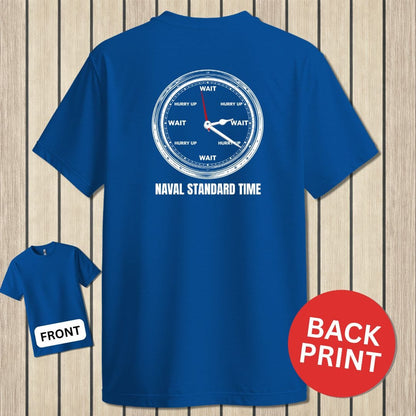 NavyHumor Classic Cotton T-shirt Blue / S Naval Standard Time