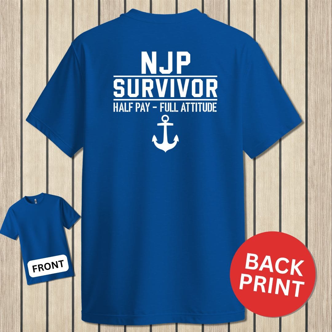 NavyHumor Classic Cotton T-shirt Blue / S NJP Survivor