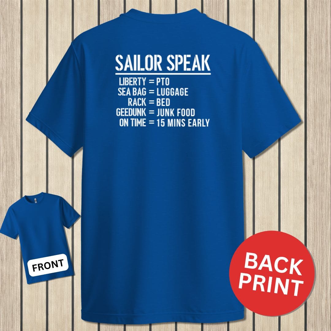 NavyHumor Classic Cotton T-shirt Blue / S Sailor Speak
