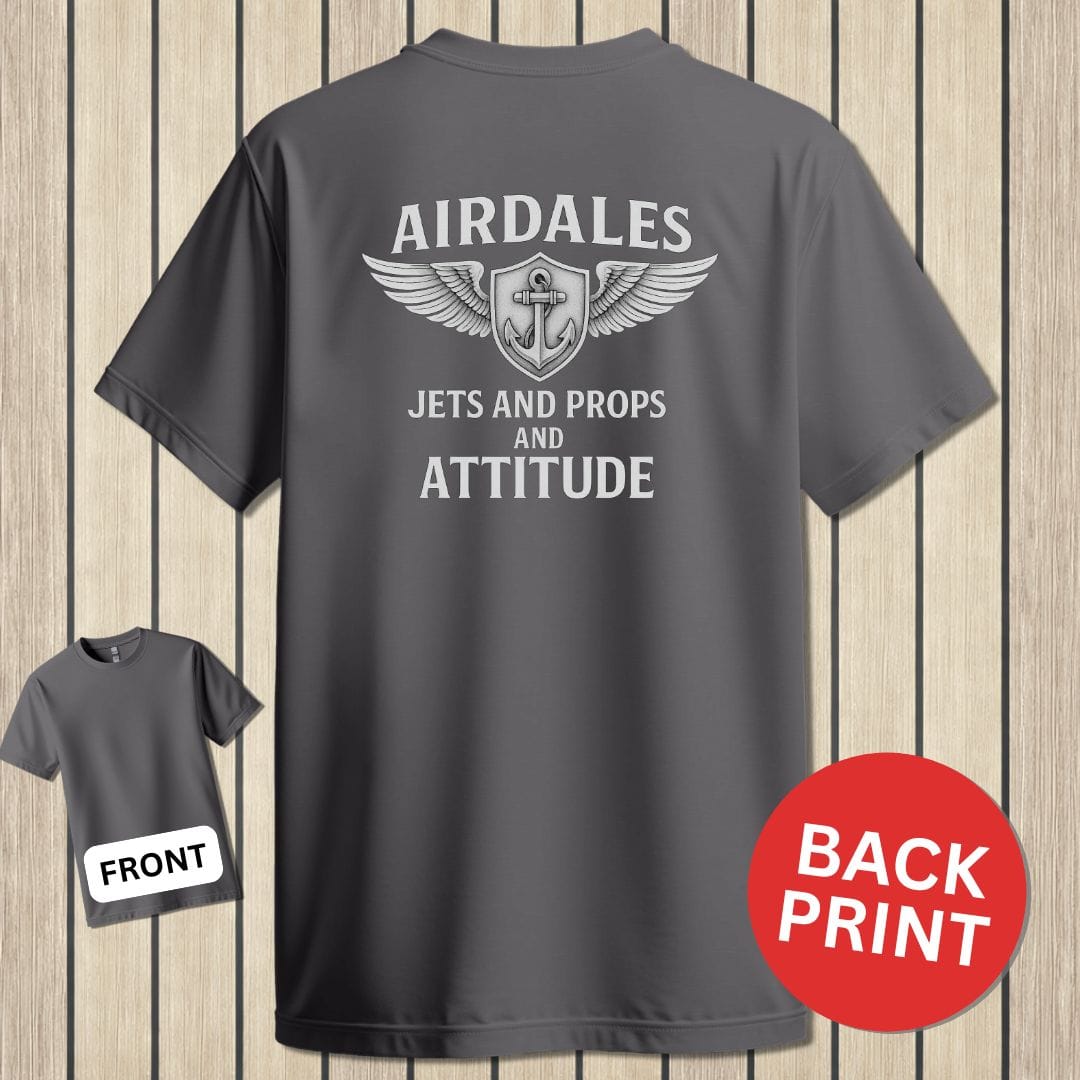 NavyHumor Classic Cotton T-shirt Charcoal / S Airdales Attitude
