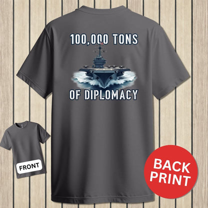 NavyHumor Classic Cotton T-shirt Charcoal / S Carrier Diplomacy