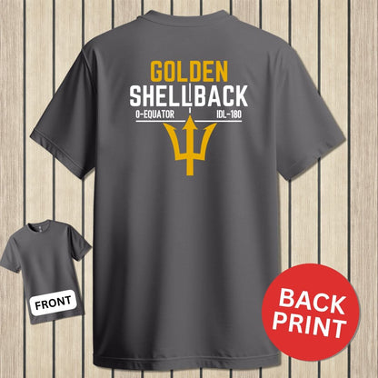 NavyHumor Classic Cotton T-shirt Charcoal / S Golden Shellback