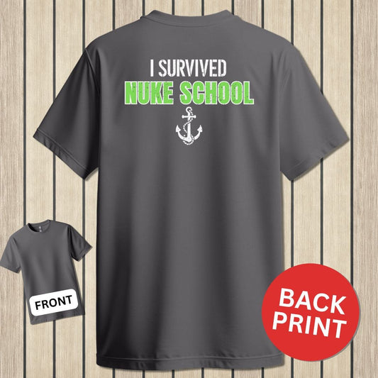 NavyHumor Classic Cotton T-shirt Charcoal / S I Survived Nuke School