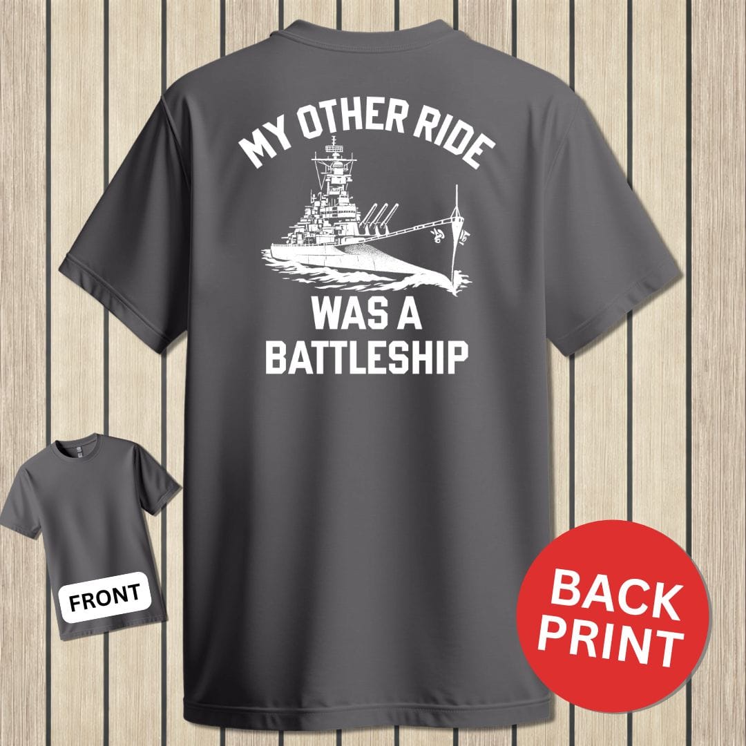 NavyHumor Classic Cotton T-shirt Charcoal / S My Other Ride  - Battleship