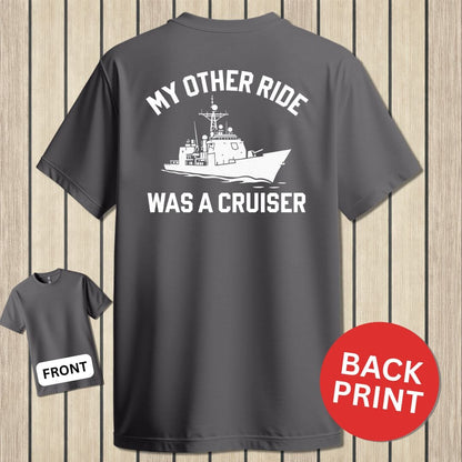 NavyHumor Classic Cotton T-shirt Charcoal / S My Other Ride - Cruiser