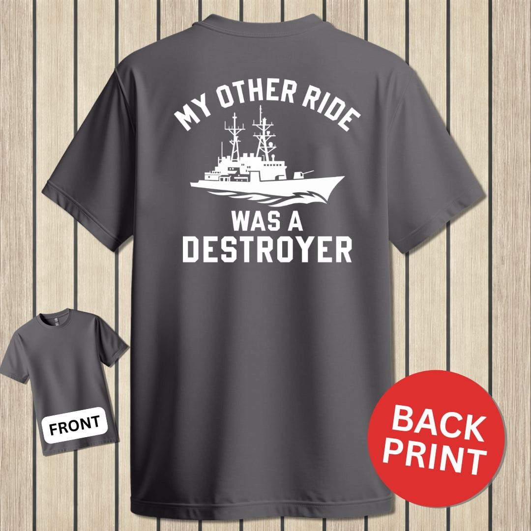 NavyHumor Classic Cotton T-shirt Charcoal / S My Other Ride - Destroyer