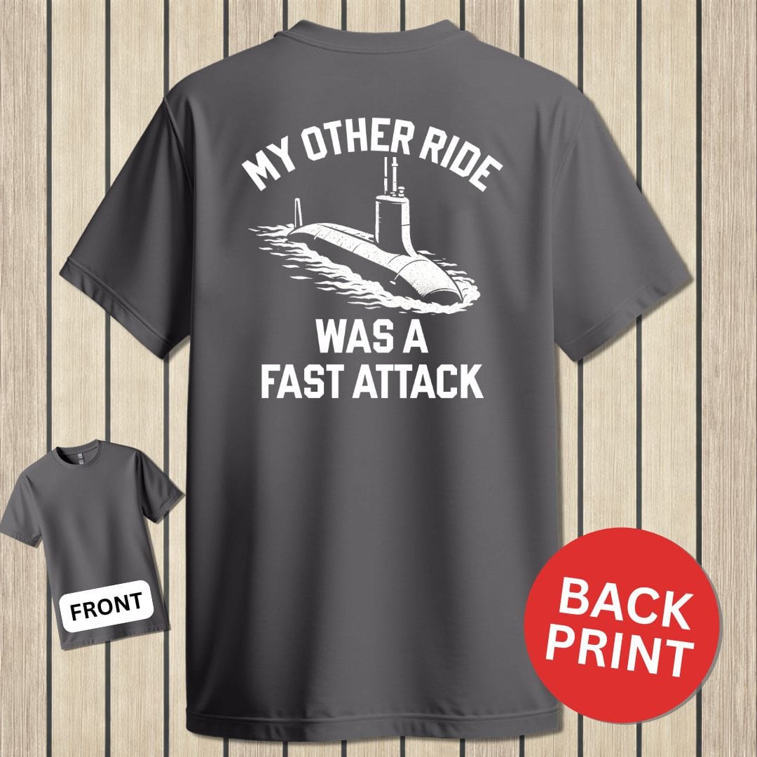 NavyHumor Classic Cotton T-shirt Charcoal / S My Other Ride - Fast Attack