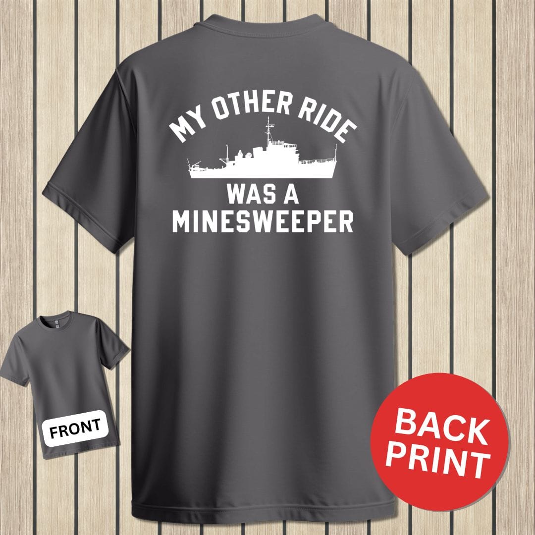 NavyHumor Classic Cotton T-shirt Charcoal / S My Other Ride - MInesweeper