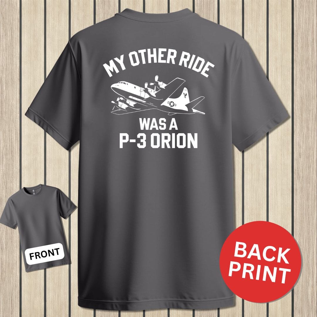 NavyHumor Classic Cotton T-shirt Charcoal / S My Other Ride - P-3 Orion