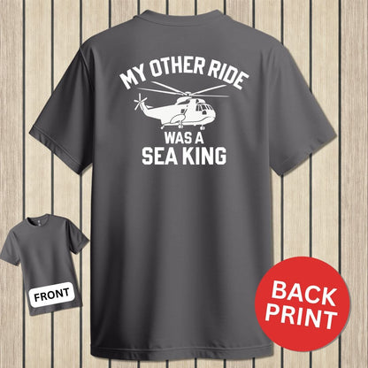 NavyHumor Classic Cotton T-shirt Charcoal / S My Other Ride - Sea King