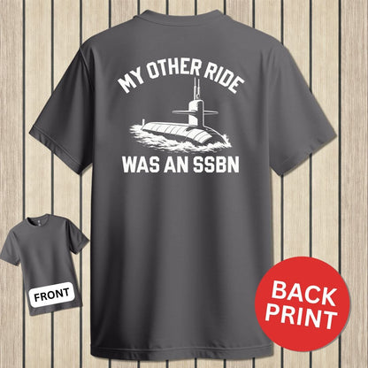NavyHumor Classic Cotton T-shirt Charcoal / S My Other Ride  - SSBN