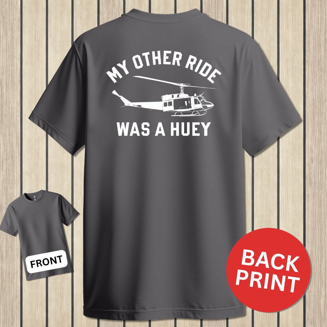 NavyHumor Classic Cotton T-shirt Charcoal / S My Other Ride Was A Huey