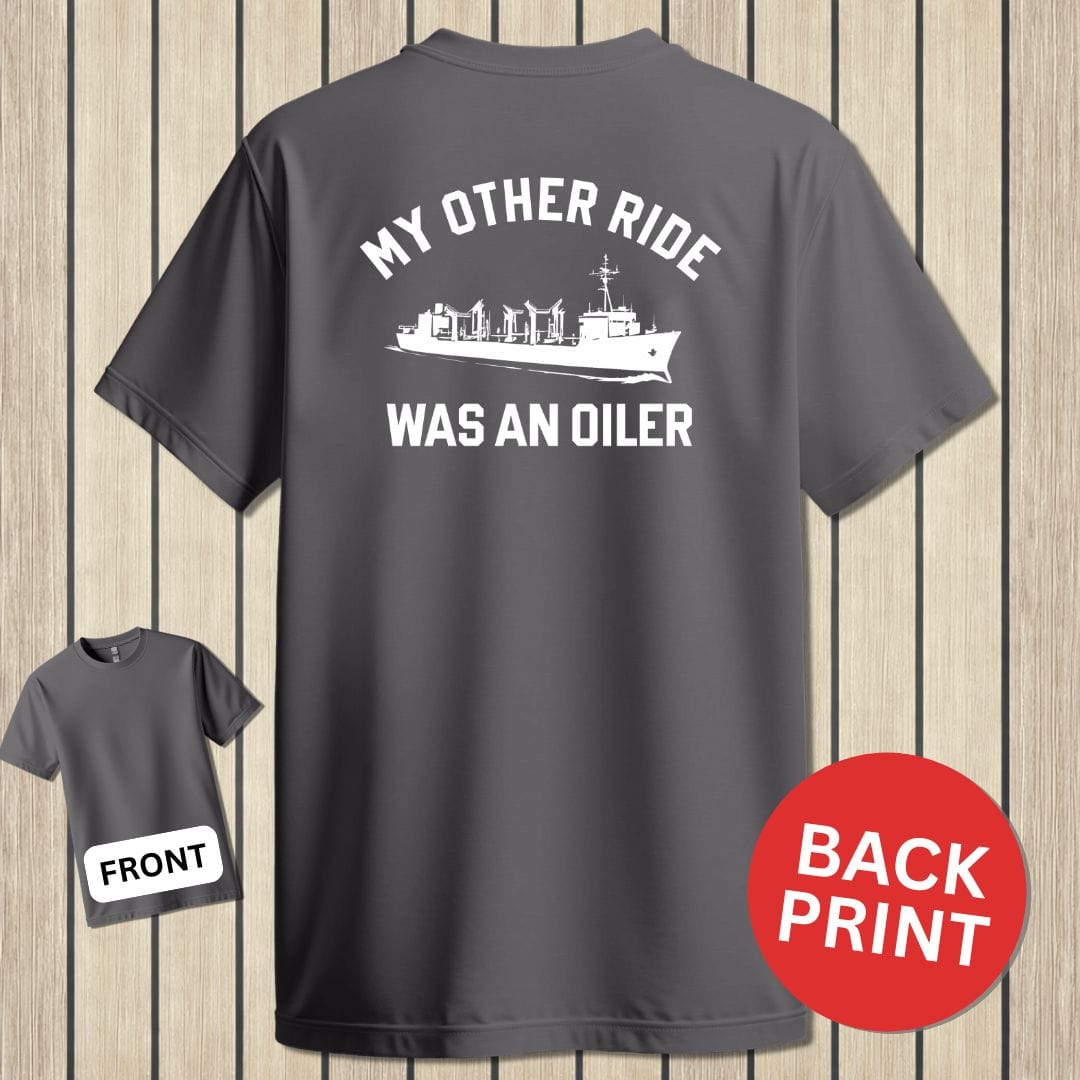 NavyHumor Classic Cotton T-shirt Charcoal / S My Other Ride Was An Oiler