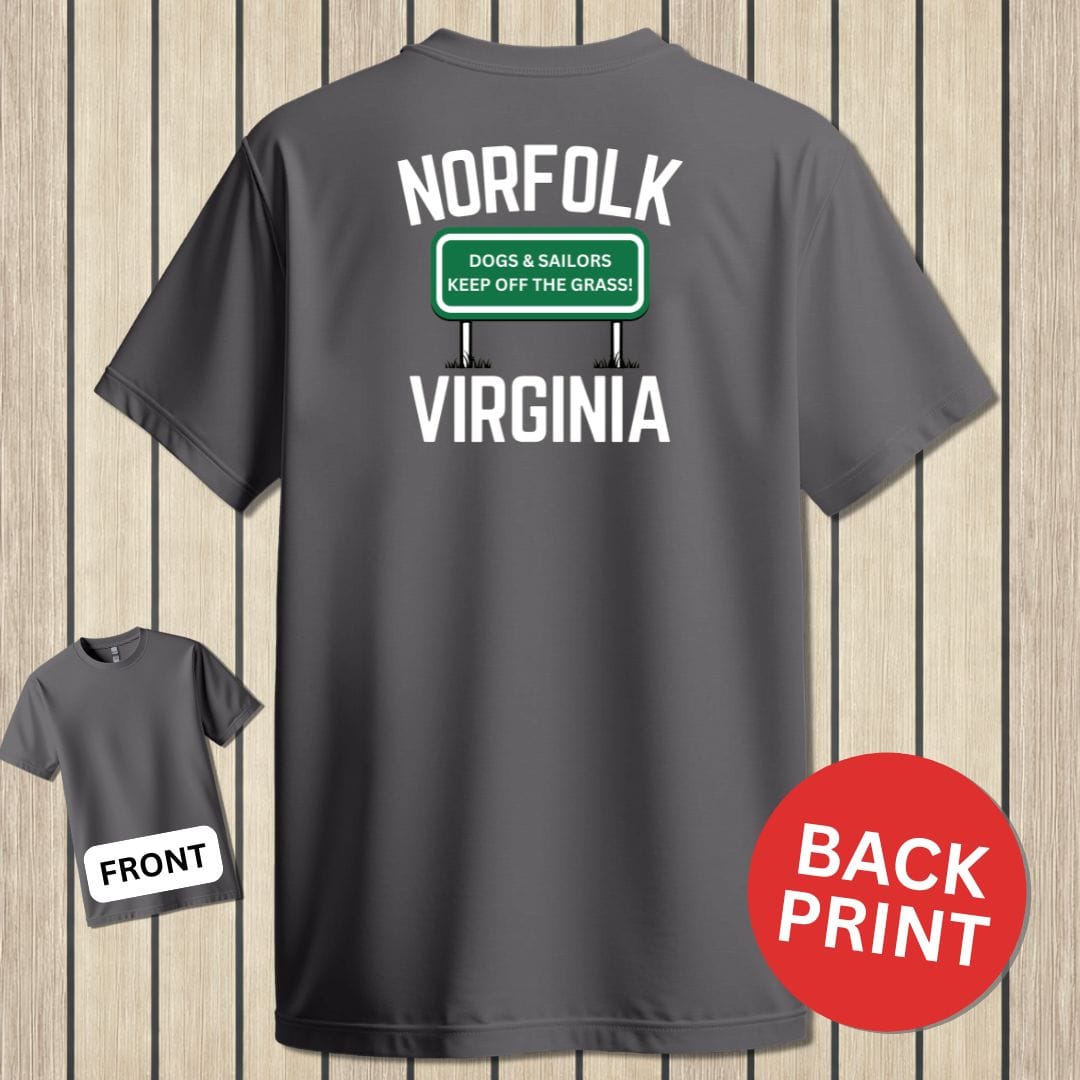 NavyHumor Classic Cotton T-shirt Charcoal / S Norfolk, Virginia