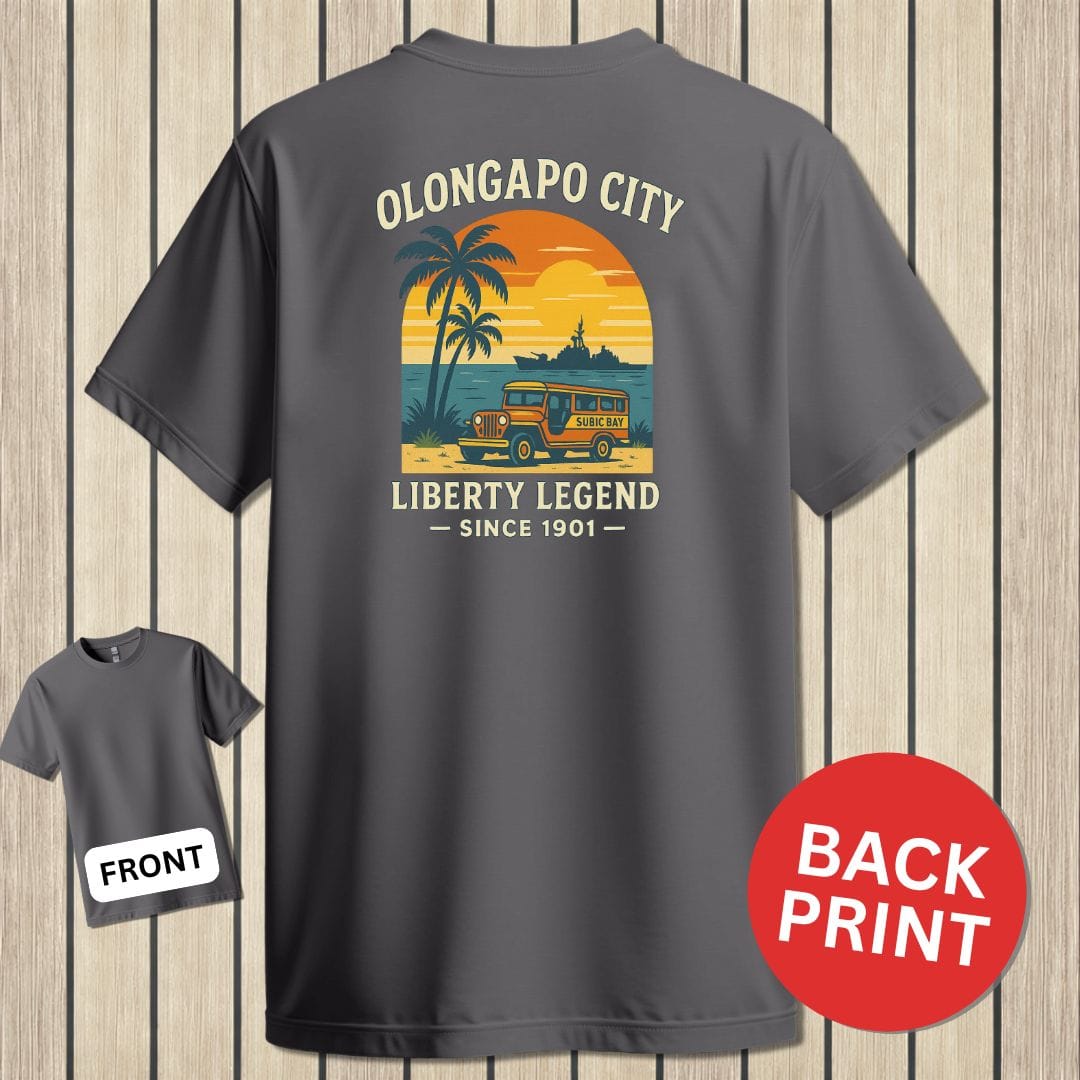 NavyHumor Classic Cotton T-shirt Charcoal / S Olongapo City - Liberty Legend