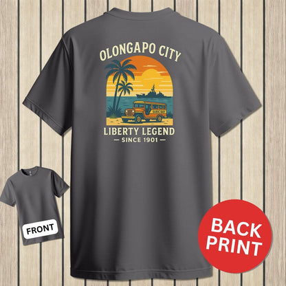 NavyHumor Classic Cotton T-shirt Charcoal / S Olongapo City - Liberty Legend