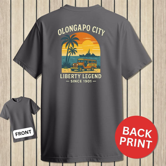 NavyHumor Classic Cotton T-shirt Charcoal / S Olongapo City - Liberty Legend