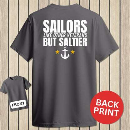 NavyHumor Classic Cotton T-shirt Charcoal / S Sailors Are Saltier