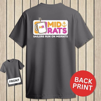 NavyHumor Classic Cotton T-shirt Charcoal / S Sailors Run On Midrats
