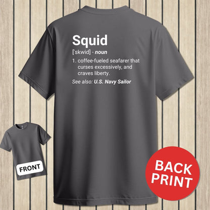 NavyHumor Classic Cotton T-shirt Charcoal / S Squid Definition