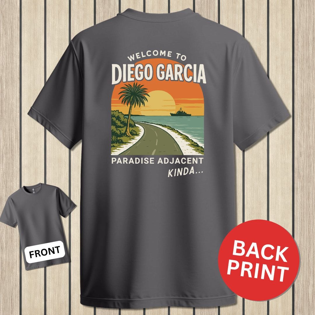 NavyHumor Classic Cotton T-shirt Charcoal / S Welcome To Diego Garcia