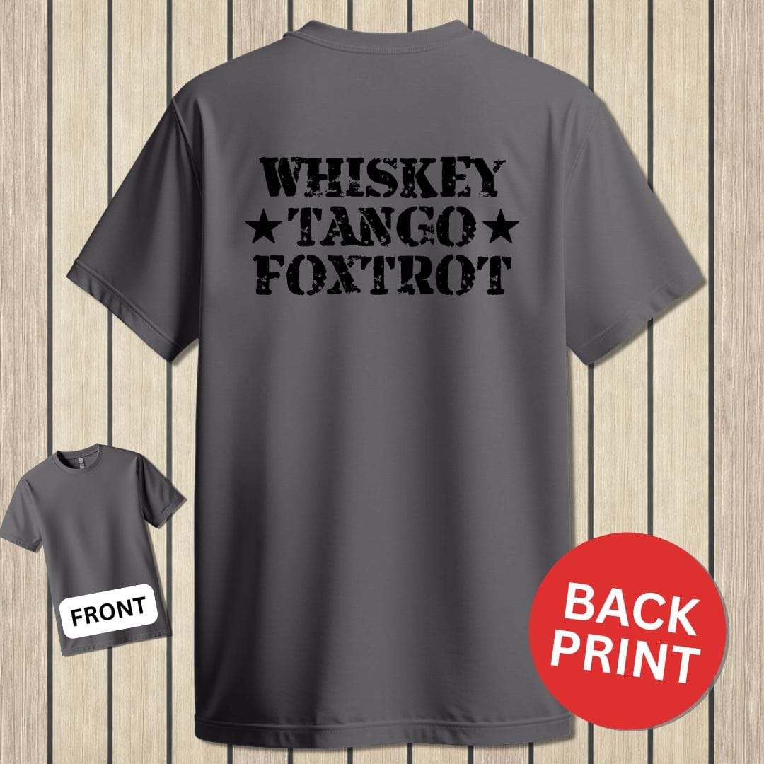 NavyHumor Classic Cotton T-shirt Charcoal / S Whiskey Tango Foxtrot
