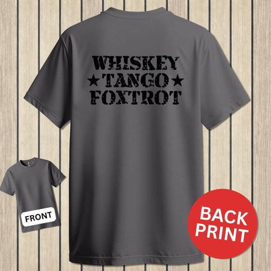 NavyHumor Classic Cotton T-shirt Charcoal / S Whiskey Tango Foxtrot