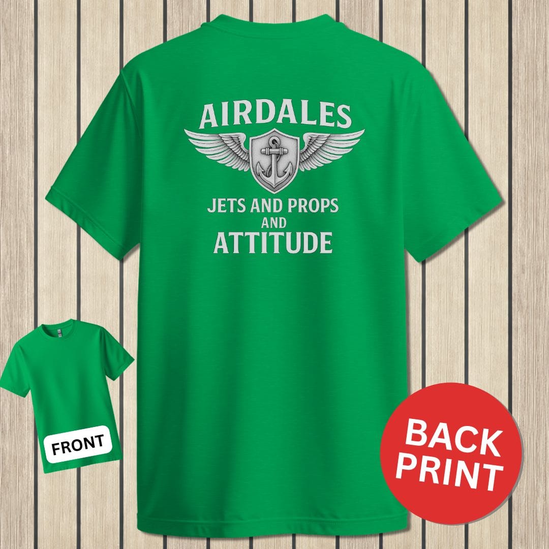NavyHumor Classic Cotton T-shirt Irish Green / S Airdales Attitude