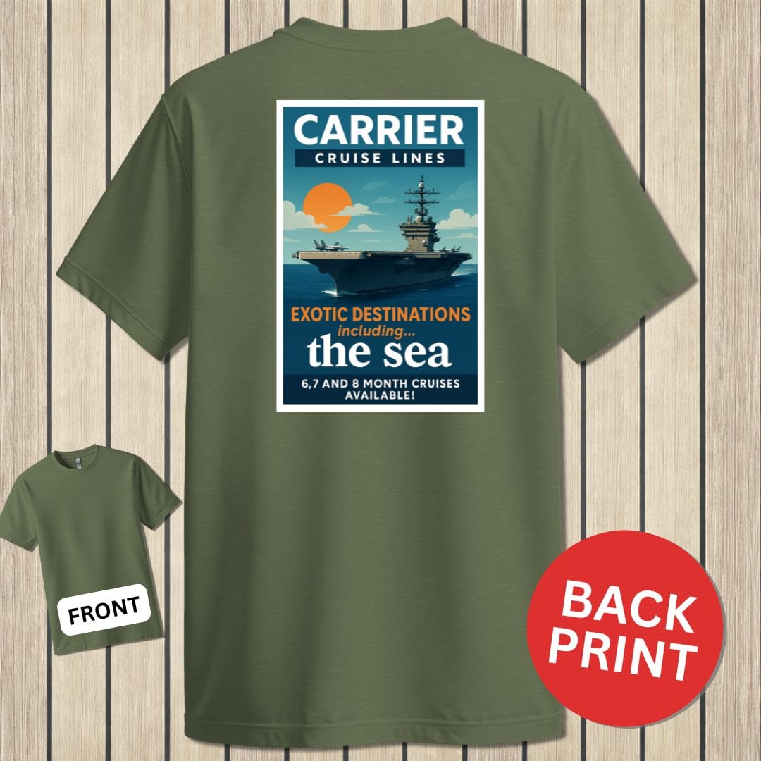 NavyHumor Classic Cotton T-shirt Military Green / S Carrier Cruise Lines