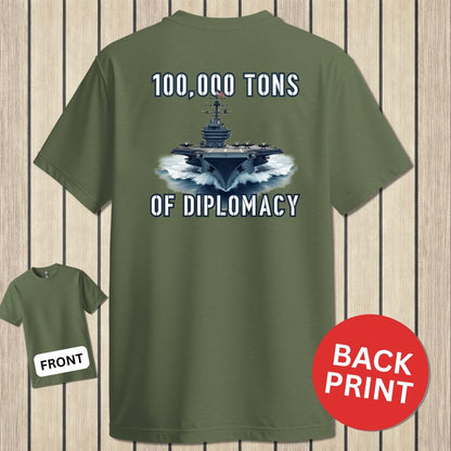 NavyHumor Classic Cotton T-shirt Military Green / S Carrier Diplomacy