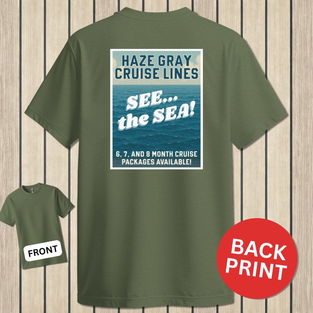 NavyHumor Classic Cotton T-shirt Military Green / S Haze Gray Cruise Lines