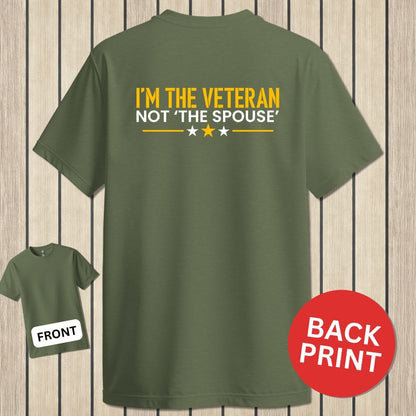 NavyHumor Classic Cotton T-shirt Military Green / S I'm The Veteran