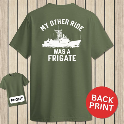 NavyHumor Classic Cotton T-shirt Military Green / S My Other Ride - Frigate