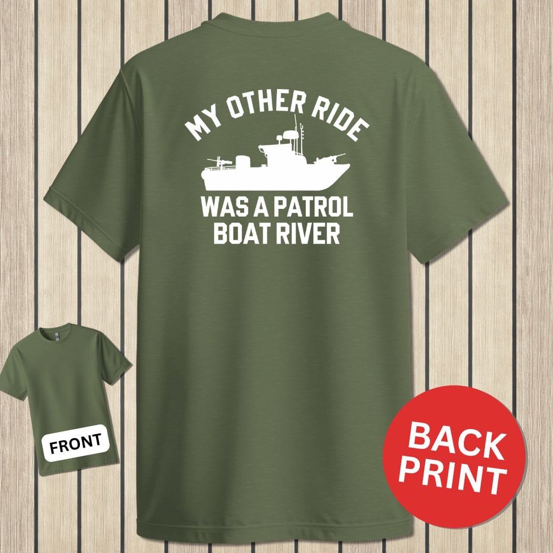NavyHumor Classic Cotton T-shirt Military Green / S My Other Ride Was A PBR