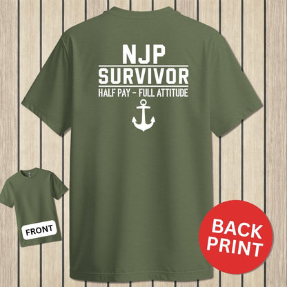 NavyHumor Classic Cotton T-shirt Military Green / S NJP Survivor