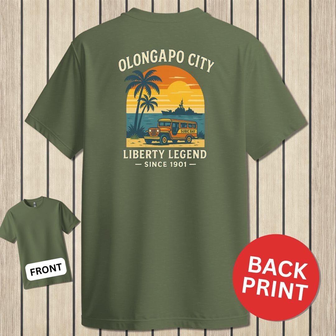 NavyHumor Classic Cotton T-shirt Military Green / S Olongapo City - Liberty Legend