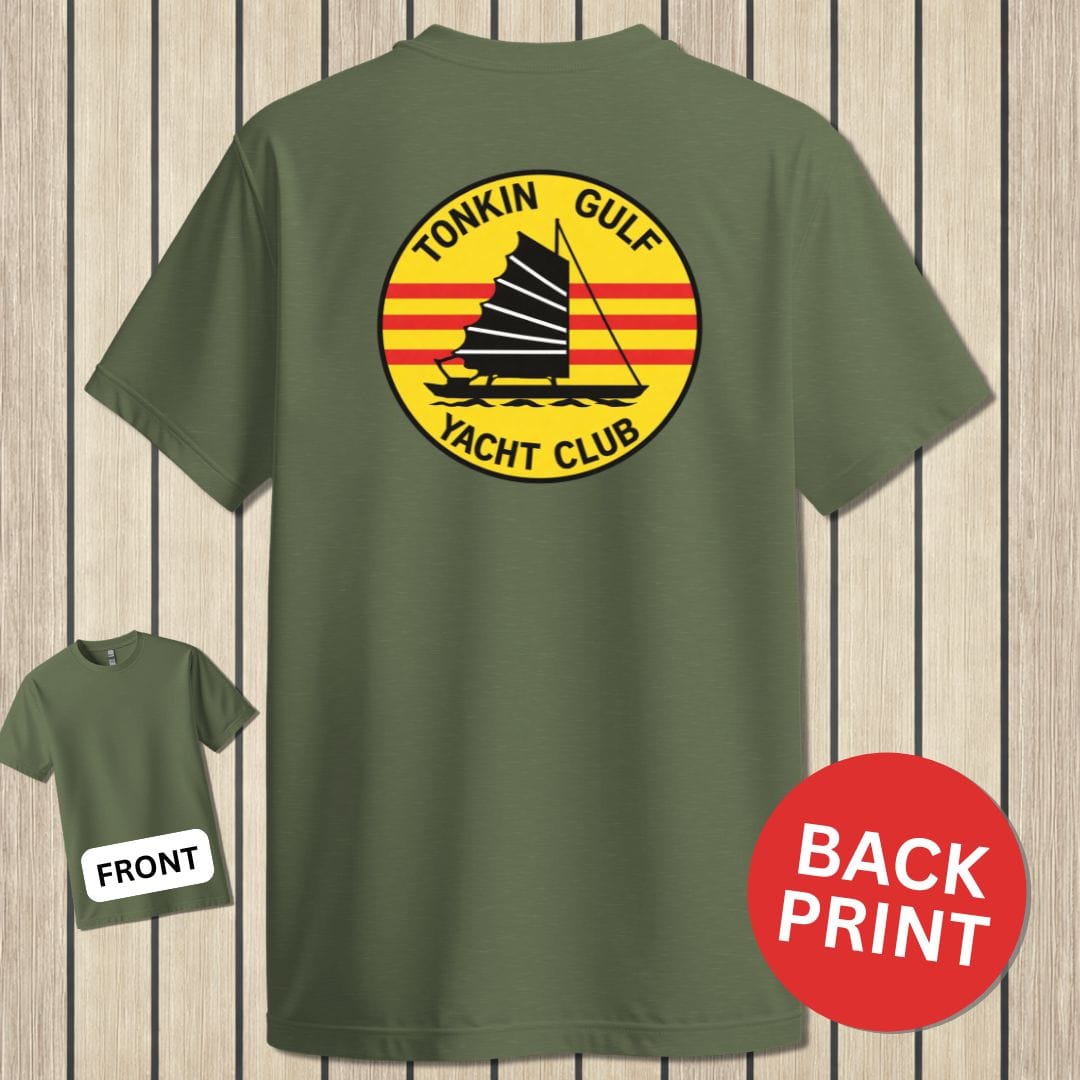 NavyHumor Classic Cotton T-shirt Military Green / S Tonkin Gulf Yacht Club