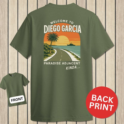 NavyHumor Classic Cotton T-shirt Military Green / S Welcome To Diego Garcia